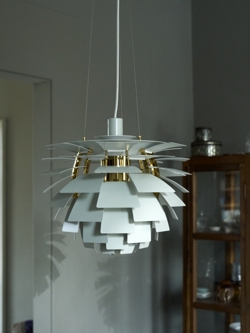 PH Artichoke Ø60 Pendelleuchte, dusty green/messing