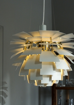 PH Artichoke Ø60 Pendelleuchte, dusty green/messing