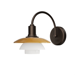 PH 2/2 Wandleuchte Centenary Edition, amber/opal