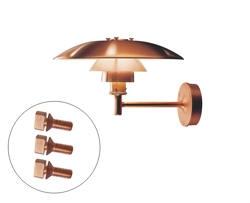 Sicherheitsschrauben für PH Wandleuchte, Kupfer