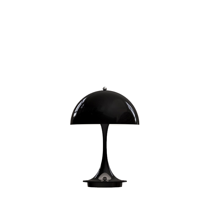 Panthella 160 Portable V2 Tisch- / Batterielampe, Metall Schwarz