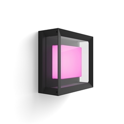 Philips Hue Econic WCA Outdoor-Wandleuchte / Deckenleuchte (quadratisch), schwarz