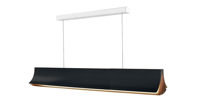 Respiro 2100 Pendelleuchte, schwarz/gold