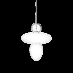 Rizzatto 43 Pendelleuchte, Satin Silber/Opal