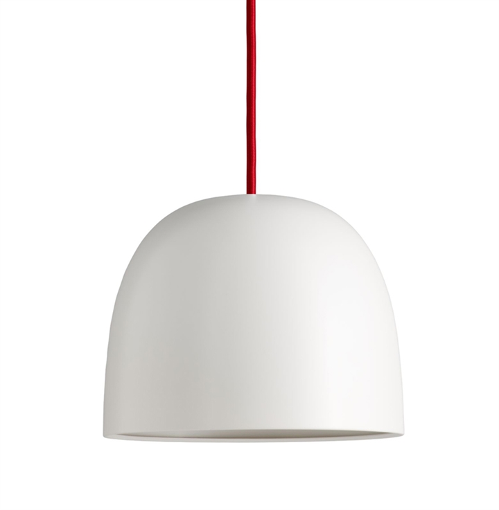 Super215 Pendelleuchte, weiß/rotes Kabel