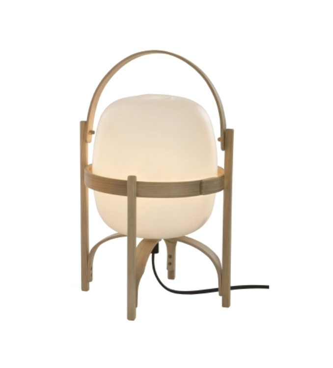 Cestita Tischlampe m/Schirm aus Glas