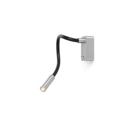 Scar-Led 1FDS Wandleuchte Aufbau, L400, alu/schwarz