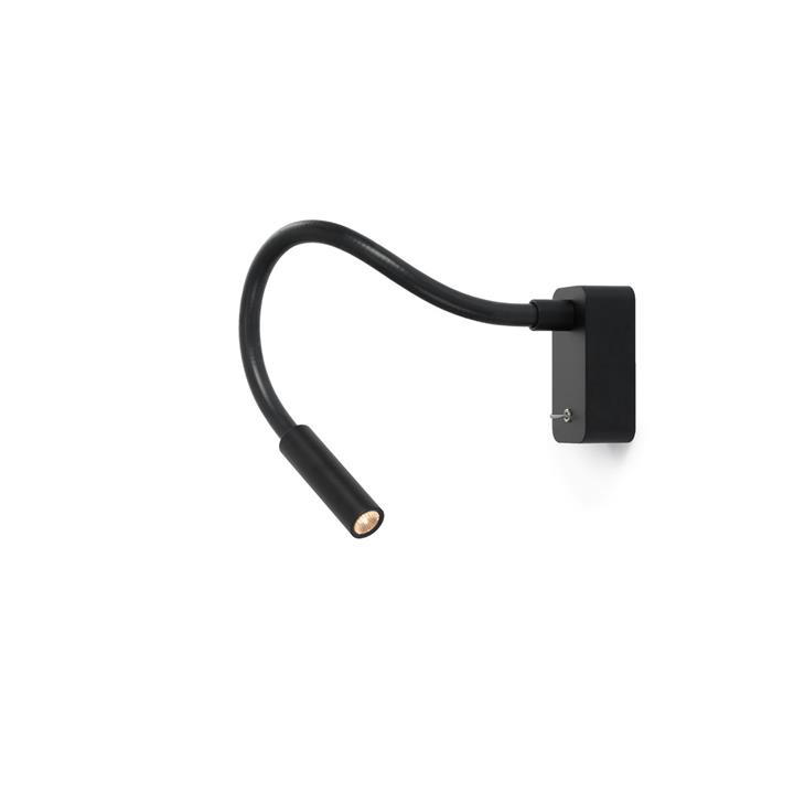 Scar-Led 1FDS Wandleuchte Aufbau, L400, schwarz/schwarz