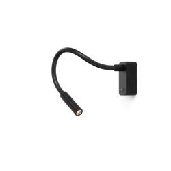 Scar-Led 1FDS Wandleuchte Aufbau, L400, schwarz/schwarz