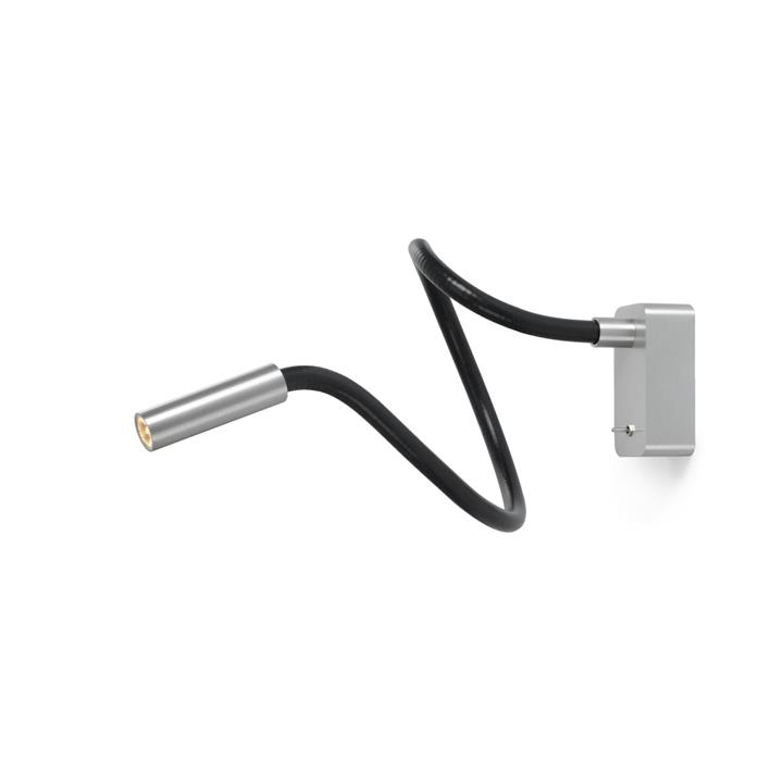 Scar-Led 1FDS Wandleuchte Aufbau, L750, alu/schwarz