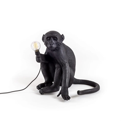 Seletti Monkey Tischleuchte, schwarz