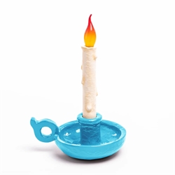 Seletti Bugia Kerzenlicht Batterielampe, hellblau