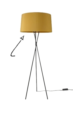 Schirm für Tripode G5 Stehlampe, senfgelb