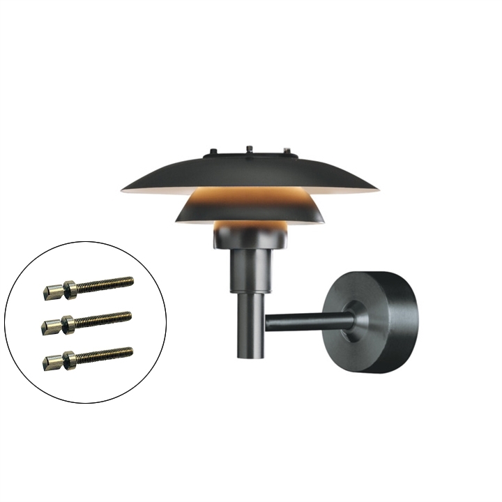 Sicherheitsschrauben für PH 3-2½ Außenwandleuchte, schwarz