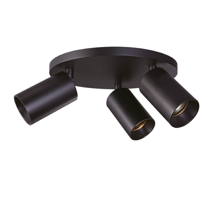 SpotOn Circle3 Deckenleuchte/Spot, schwarz