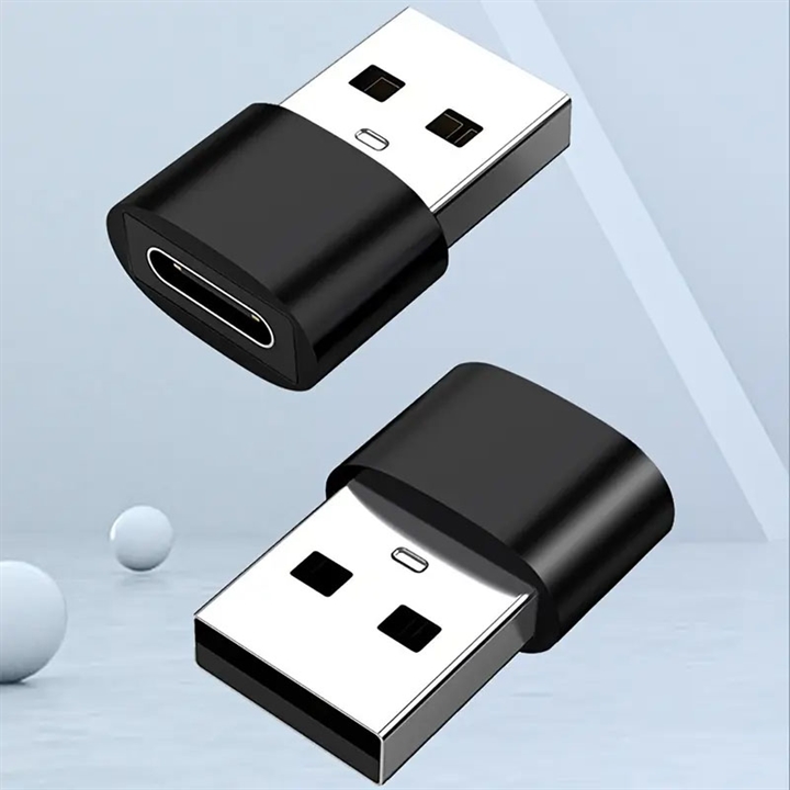 USB A zu USB C Adapter, schwarz