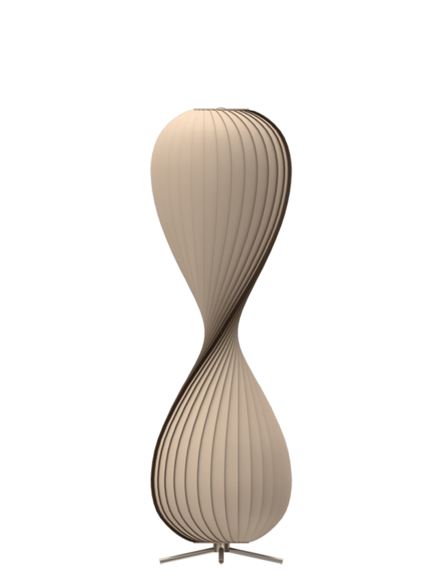 TR10 Stehlampe, Birke/Natur, 43 x 138 cm