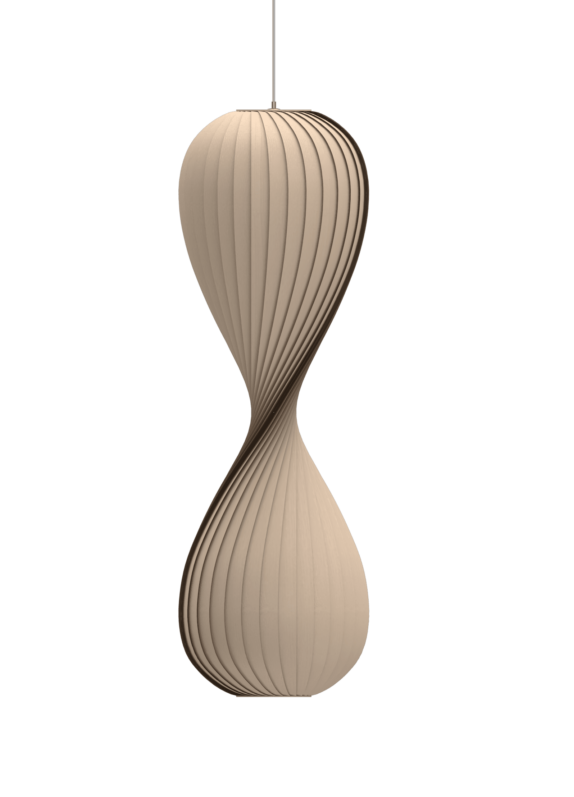 TR10 Pendelleuchte, Birke/Natur, 43 x 133 cm.