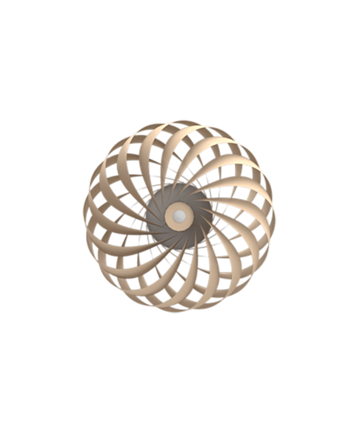 TR5 Wandleuchte, Birke/Natur, 40 x 18 cm