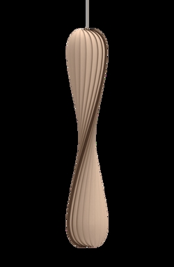 TR7 Pendelleuchte, Birke/Natur, 25 x 145 cm