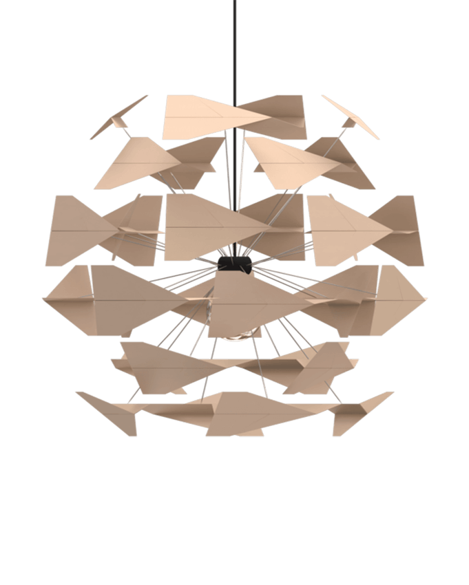 TR747 Pendelleuchte, Birke/Natur, 80 x 60 cm