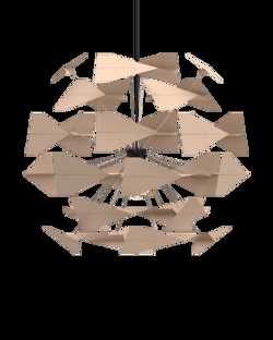 TR747 Pendelleuchte, Birke/Natur, 80 x 60 cm