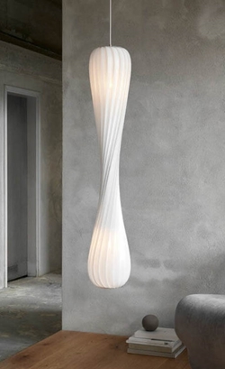 TR7 Pendelleuchte, Kunststoff/Weiß, 25 x 112 cm