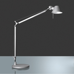Tolomeo Midi Tischleuchte LED, alu mit Tischfuß (2700K)