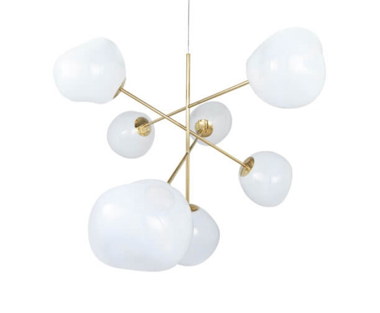 Melt große Kronleuchter, opal/gold