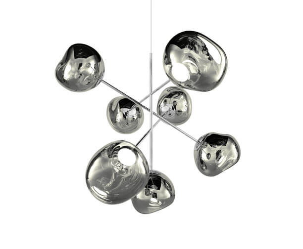 Melt große Kronleuchter, Silber