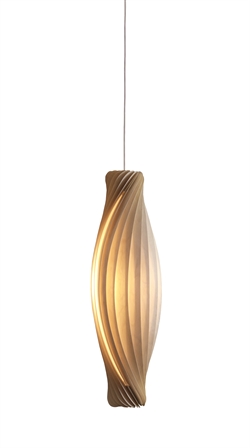 NO111 Pendelleuchte, Birke/Natur, 20 x 72 cm