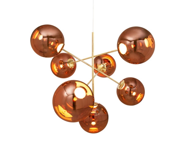 Globe Kronleuchter large, Kupfer