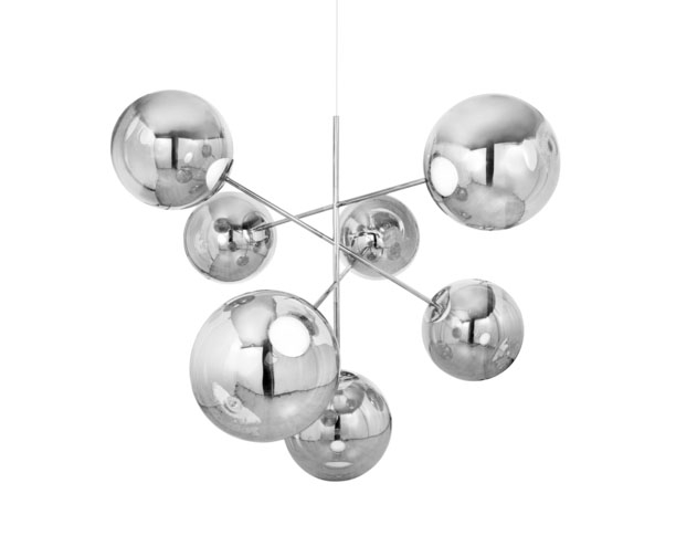 Globe Kronleuchter Large, Silber