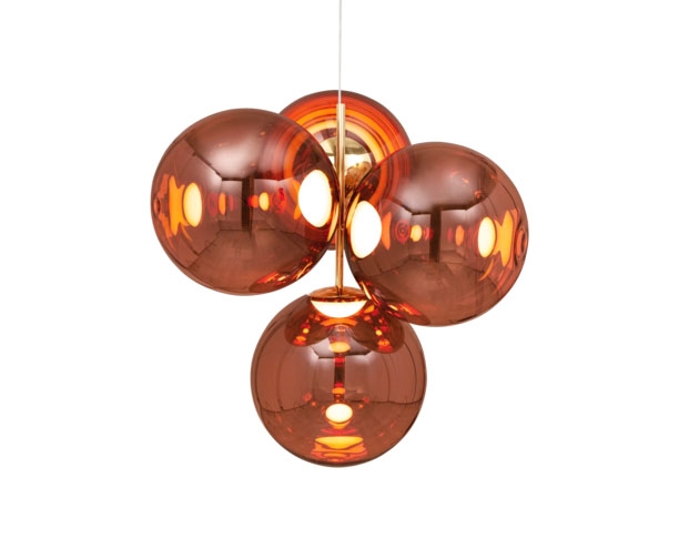 Globe Kronleuchter small, Kupfer