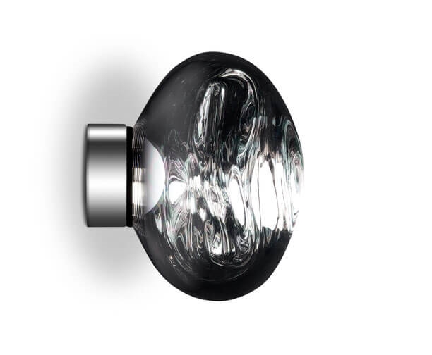 Melt Surface mini Wand-/Deckenleuchte, Silber