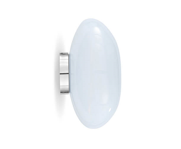 Melt Surface Wand-/Deckenleuchte, opal/silber