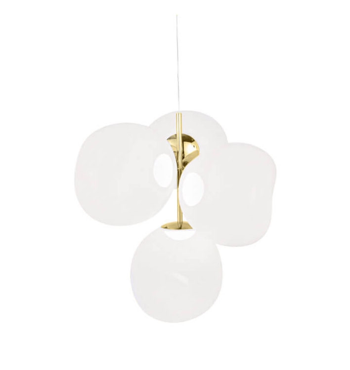 Melt kleine Kronleuchter, opal/gold