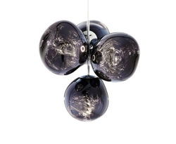 Melt kleine Kronleuchter, rauchfarben