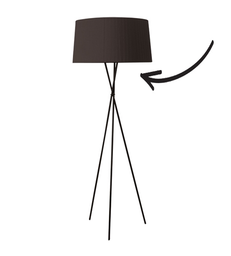 Ersatzteil: Schirm für Tripode G5 Stehlampe, schwarz