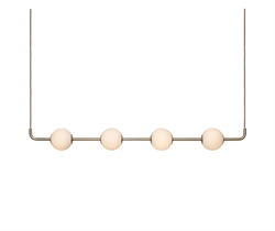 Audrey Linear Pendelleuchte, Messing/Opal
