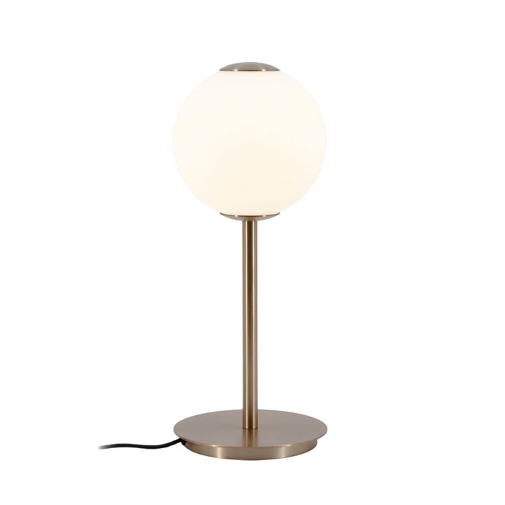 Audrey Tischlampe m/USB, Messing/Opal