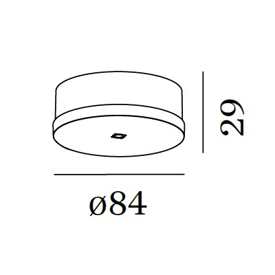 Baldachin für Wever & Ducré Pendelleuchte - einfach, weiß