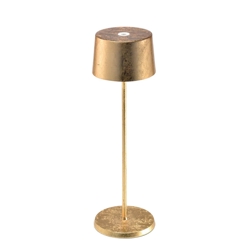 Olivia Akku-/Tischlampe, antik gold