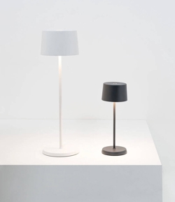 Olivia in Weiß und Olivia micro in Grau