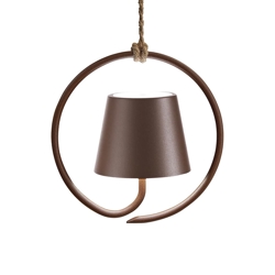 Poldina Akku-Lampe / Pendelleuchte, corten