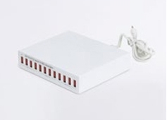 Zafferano Multilader mit 12 x USB A - 150W, weiß