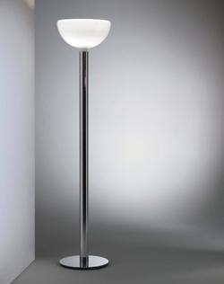 AM2C Stehlampe, Chrom/Weiß