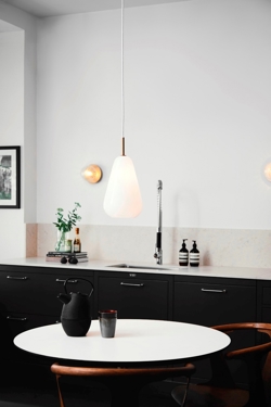 Anoli 1 Pendelleuchte Medium, Nordic Gold/Opal