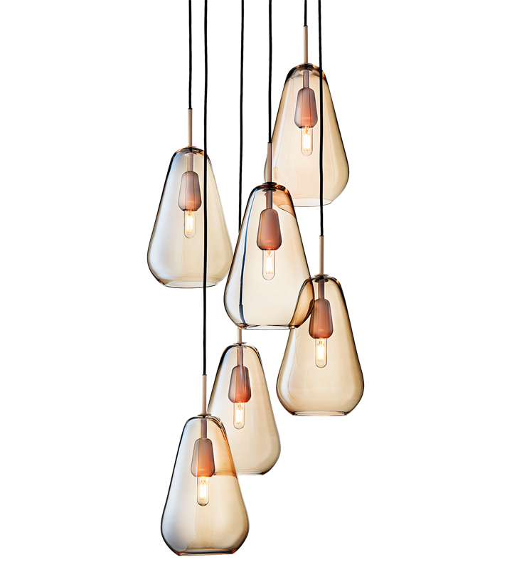Anoli 6 Pendel, Nordic Gold/Gold