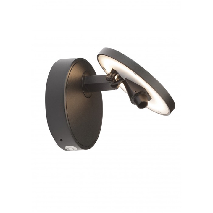 DOT W120 Wandleuchte mit Dimmer, schwarz